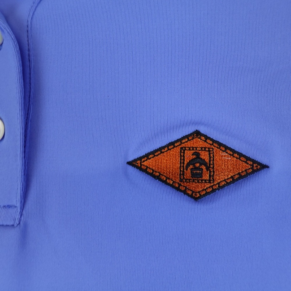 Peter Millar Golf Shirt Polo Womens Chest Logo Sleeveless Zip Large Blue - Picture 2 of 8